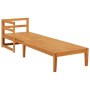 Tumbona con 1 reposabrazos gris oscuro madera maciza acacia von vidaXL, Modulare Sofas für den Außenbereich - Ref: Foro24-316...