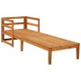 Sun lounger with cream cushions in solid acacia wood by vidaXL, Modular outdoor sofas - Ref: Foro24-316312, Price: 170,66 €, ...