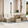 Conjunto de Sofás de Jardín de 8 Piezas con Cojines Beige Poliratán von , Outdoor-Sofas - Ref: Foro24-3360061, Preis: 582,89 ...
