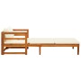 Sun lounger with cream cushions in solid acacia wood by vidaXL, Modular outdoor sofas - Ref: Foro24-316312, Price: 170,66 €, ...