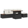 Juego de Sofá de Jardín de 6 Piezas con Cojines Negro de Poliratán by , Outdoor sofas - Ref: Foro24-3360072, Price: 428,88 €,...