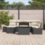 Conjunto de Sofá de Jardín de 7 Piezas con Cojines Negro Ratán Poli von , Outdoor-Sofas - Ref: Foro24-3360077, Preis: 503,20 ...