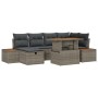 Juego de Sofás de Jardín de 7 Piezas con Cojines Gris Poliratán by , Outdoor sofas - Ref: Foro24-3360079, Price: 510,51 €, Di...