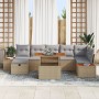 Conjunto de Sofás de Jardín de 8 Piezas con Cojines Beige de Poliratán von , Outdoor-Sofas - Ref: Foro24-3360085, Preis: 584,...