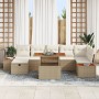 Juego de Sofás de Jardín de 8 Piezas con Cojines Beiges de Ratán Sintético by , Outdoor sofas - Ref: Foro24-3360086, Price: 5...