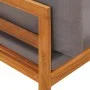 Gartenmöbel Set 2 Stück Kissen dunkelgrau Akazienholz von vidaXL, Modulare Sofas für den Außenbereich - Ref: Foro24-316321, P...