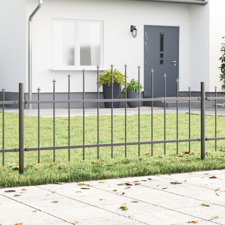 Valla de jardín  con parte superior en arco gris de 3,4x0,75 m de acero | Foro24.es | Tu tienda online para hogar, jardín y más Foro24.es