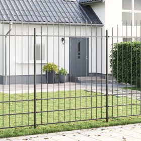 Valla de Jardín con Parte Superior en Arco Gris