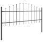 valla de jardín con parte superior en arco gris 6,8x0,75 m de acero by , fence panels - Ref: Foro24-3360106, Price: 162,77 €,...