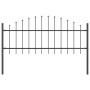 valla de jardín con parte superior en arco gris 6,8x0,75 m de acero by , fence panels - Ref: Foro24-3360106, Price: 162,77 €,...