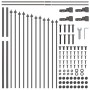VidaXL Cerca de Jardín con Parte Superior en Arco Gris 11,9x1 m de Acero by , fence panels - Ref: Foro24-3360125, Price: 323,...
