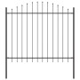valla de jardín con cima en forma de arco gris 13.6x1.5 m de acero by , fence panels - Ref: Foro24-3360133, Price: 481,39 €, ...