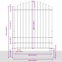 Barrera de Jardín  con Parte Superior en Bucle Gris 13,6x2 m de Acero | Foro24.es | Tu tienda online para hogar, jardín y más Foro24.es