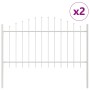 VidaXL Valla de Jardín con Parte Superior Arqueada Blanca 3,4x1 m de Acero | Foro24.es | Tu tienda online para hogar, jardín y más Foro24.es