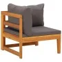 Solid acacia wood corner sofa with dark gray cushions by vidaXL, Modular outdoor sofas - Ref: Foro24-316320, Price: 112,86 €,...
