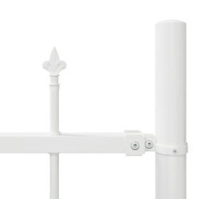 Valla de jardín con parte superior en arco Blanca 5,1x1,5 m Acero by , fence panels - Ref: Foro24-3360145, Price: 183,68 €, D...