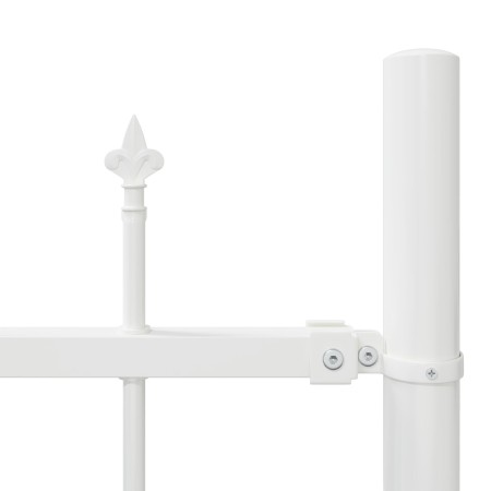 Valla de jardín con parte superior en arco Blanca 5,1x1,5 m Acero by , fence panels - Ref: Foro24-3360145, Price: 183,68 €, D...