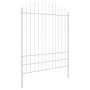Valla de jardín blanca de acero con parte superior en arco 5,1x2 m by , fence panels - Ref: Foro24-3360147, Price: 269,45 €, ...
