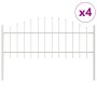 Cerca de Jardín con Parte Superior en Arco Blanca 6,8x0,75 m de Acero by , fence panels - Ref: Foro24-3360148, Price: 176,36 ...
