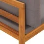 Ecksofa aus massivem Akazienholz mit dunkelgrauen Kissen von vidaXL, Modulare Sofas für den Außenbereich - Ref: Foro24-316320...