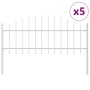 Cerca de Jardín con Parte Superior Arqueada Blanca 8,5x0,75 m Acero by , fence panels - Ref: Foro24-3360154, Price: 218,68 €,...