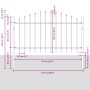 Valla de Jardín  Blanca con Parte Superior en Arco 8,5x1 m de Acero | Foro24.es | Tu tienda online para hogar, jardín y más Foro24.es
