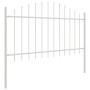 Valla de Jardín  con Arco Superior Blanca 10.2x1 m Acero | Foro24.es | Tu tienda online para hogar, jardín y más Foro24.es