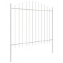 VidaXL Cerca de Jardín con Parte Superior en Arco Blanca 10,2x1,25 m de Acero | Foro24.es | Tu tienda online para hogar, jardín y más Foro24.es