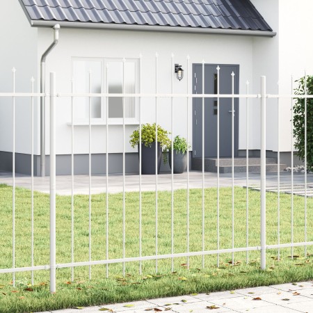 Valla de Jardín Blanca con Parte Superior en Arco de 10,2x1,5 m de Acero | Foro24.es | Tu tienda online para hogar, jardín y más Foro24.es
