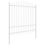 Valla de jardín blanca con arco, 10,2x1,75 m de acero by , fence panels - Ref: Foro24-3360164, Price: 455,41 €, Discount: %