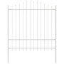 Valla de jardín blanca con arco, 10,2x1,75 m de acero by , fence panels - Ref: Foro24-3360164, Price: 455,41 €, Discount: %