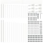 Valla de jardín blanca con arco, 10,2x1,75 m de acero by , fence panels - Ref: Foro24-3360164, Price: 455,41 €, Discount: %