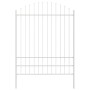 valla de jardín blanca con parte de arriba en forma de arco 10,2x2 m de acero by , fence panels - Ref: Foro24-3360165, Price:...