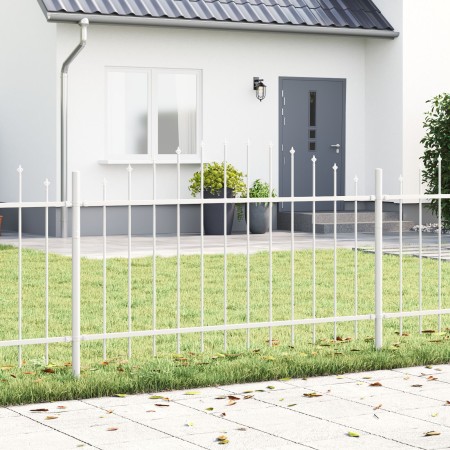 valla de jardín  con parte superior en arco - Blanca, 11.9 x 1 m, Acero | Foro24.es | Tu tienda online para hogar, jardín y más Foro24.es