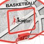 Set de canasta baloncesto de pared 5 pzas 66x44,5 cm