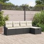 Juego de Sofás de Jardín de 5 Piezas con Cojines en Negro de Poliratán by , Outdoor sofas - Ref: Foro24-3360588, Price: 326,2...