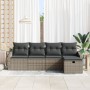 Juego de Sofá de Jardín de 5 Piezas con Cojines Gris Polirratán von , Outdoor-Sofas - Ref: Foro24-3360590, Preis: 345,70 €, R...