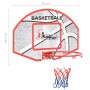 Set de canasta baloncesto de pared 5 pzas 66x44,5 cm