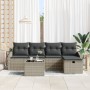 Juego de Sofá de Jardín de 6 Piezas con Cojines de Ratán Gris Claro by , Outdoor sofas - Ref: Foro24-3360603, Price: 394,35 €...