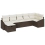 Conjunto de Sofá de Jardín de 7 Piezas con Cojines Marrón Poliratán by , Outdoor sofas - Ref: Foro24-3360629, Price: 462,34 €...