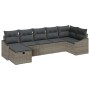 Juego de Sofás de Jardín de 7 Piezas con Cojines Gris Ratán Poliéster von , Outdoor-Sofas - Ref: Foro24-3360630, Preis: 455,7...