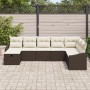 Juego de Sofá de Jardín de 8 Piezas con Cojines Marrón Rattan Poliéster von , Outdoor-Sofas - Ref: Foro24-3360659, Preis: 516...