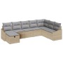 Conjunto de Sofás de Jardín de 8 Piezas con Cojines Beige de Ratán Poli by , Outdoor sofas - Ref: Foro24-3360661, Price: 535,...