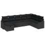 Conjunto de Sofás de Jardín de 8 Piezas con Cojines Negro Poliratán de , Sofás de exterior - Ref: Foro24-3360664, Precio: 529...