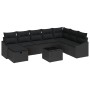 Juego de sofá de jardín de 9 piezas con cojines negro ratán sintético by , Outdoor sofas - Ref: Foro24-3360674, Price: 576,02...