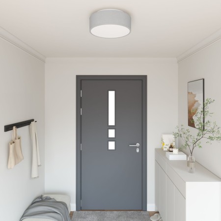Luces de Techo Empotradas Gris Ø 38 cm Tela E27