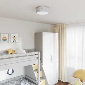 Lámparas de Techo con Pantalla Estrellada Gris Ø 30 cm Tela E27 by , Lamps - Ref: Foro24-42001212, Price: 34,27 €, Discount: %