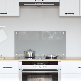 Luz de Salpicadero de Cocina Gris Claro 80x40x0,6 cm Vidrio Templado von , Küchengeräte und Utensilien - Ref: Foro24-42001229...