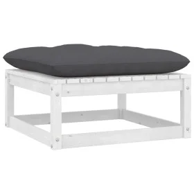 Garden stools with solid white pine wood cushions by vidaXL, Modular outdoor sofas - Ref: Foro24-805726, Price: 46,77 €, Disc...