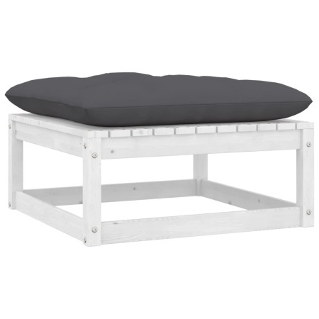 Garden stools with solid white pine wood cushions by vidaXL, Modular outdoor sofas - Ref: Foro24-805726, Price: 47,15 €, Disc...